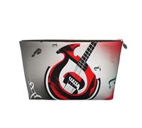 KLNBV Music Symbol Travel Toiletry Bag Make Up With One Zipper And Big Enough For Cosmetics Tools, Gold, One Size