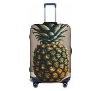KLNBV Pineapple Painting Suitcase Cover, Luggage Protector, Fits Four Size Suitcases, White/Opulent Garden, Large, White/Opulent Garden, L