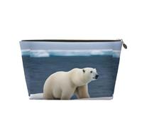 KLNBV Polar Bear Travel Toiletry Bag Make Up With One Zipper And Big Enough For Cosmetics Tools, Gold, One Size