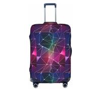 KLNBV Red Galaxy Constellation Suitcase Cover Luggage Protector Fits Four Sizes Suitcase, White, S