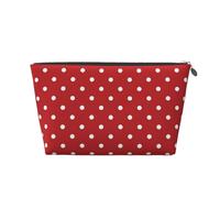 KLNBV Travel Toiletry Bag with Large White Polka Dots Makeup with One Zipper and Large Enough for Cosmetic Supplies, silver, standard size