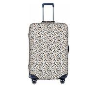 KLNBV Trotting Flat Coated Retrievers Paw Suitcase Cover Luggage Protector Fits Four Sizes Suitcase, White, XL