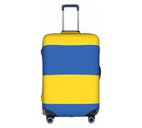 KLNBV Ukraine Flag Luggage Protector Suitcase Cover Fits Four Sizes Suitcase, White/Opulent Garden, XL