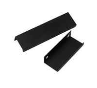 KLNCXC Cabinet Handles 2 Packs Concealed Handle Black Cabinet Pulls Aluminum Alloy Cupboard Handles Right Angle Drawer Knobs,Kitchen Door Levers for Bathroom,Closet,Wardrobe(600mm)