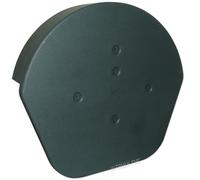 Klober Dry Verge Ridge End Cap with Free Fixing Screws - Grey - Half Round