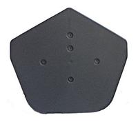 Klober Dry Verge Ridge End Cap with Free Fixing Screws - Grey - Square Line