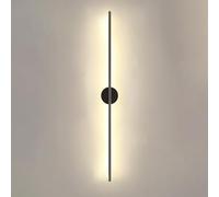 Klobvtt Black Linear Wall Sconce Lighting Minimalist Slim Stick Wall Light Fixture LED Wall Lamp Long Strip Wall Mount Lights Indoor Wall Washer for Living Room Bedroom Corridor