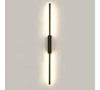 Klobvtt Black Wall Light Linear Wall Sconce Lighting Fixture Modern LED Wall Lamp Long Strip Hardwired Sconces Wall Lights Indoor for Living Room Bedroom Hallway Office Stairs