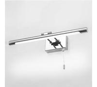 Klobvtt Chrome Vanity Wall Light Modern Bathroom Lighting Fixture Over Mirror LED Mirror Front Lamp with Pull Chain Switch On/Off Adjustable Cabinet Picture Wall Lights Display Lamps