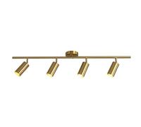 Klobvtt Gold Ceiling Spotlight Fixed Track Lighting Kit Adjustable Ceiling Spot Light GU10 Directional Spotlights Accent Lamps for Kitchen Living Room Bedroom Vanity Mirror Lights