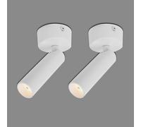 Klobvtt LED Spotlight Set Of 2 Adjustable Spot Lamp Directional Ceiling Mount Light Fixture Surface Mount Accent Spotlights 355° Rotation Gallery Picture Lighting 24° Beam Angle