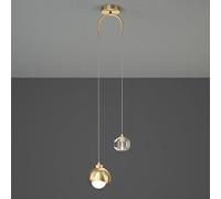 Klobvtt Postmodern Pendant Light Crystal Hanging Lamp Globe Chandelier Ceiling Lighting Fitting Bedroom Bedside Pendant Lamps G9 Suspension Lights for Kitchen Island Restaurant
