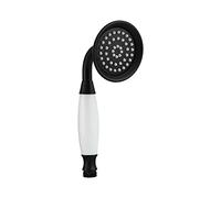 Klobvtt Retro Shower Hand Held, Vintage Rain Sprayer Telephone Shaped Brass Ceramic Shower Head, Gold Round Shower Head With 1.5 Meter Hose + Bracket, For Bathroom