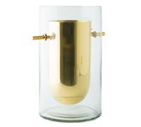 Klong - Alba Vase Mouth Blown Glass / Brass, Cylinder - Brass