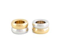 KLONG Marriage Duo candle sticks 2 pieces brass-silver
