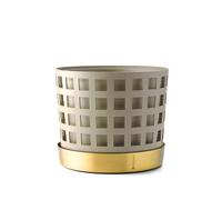 KLONG Trio Pot square flower pot Beige, medium Ø18 cm