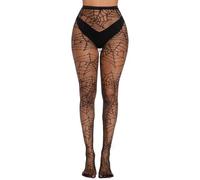 KLONKEE Pattern Fishnet Tights for Women Spider Web Gothic Fashion Fishnets Pantyhose High Waisted Stockings (Spiderweb 02)