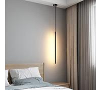 KLONWG Single Slim Pendant Light, Dining Table Dimmable LED Chandelier, Ceiling Lamp, Hanging Lamp for Living Room Kitchen Island Hotel Bedroom