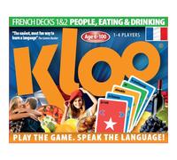 KLOO Learn French Card Game | People + Eating & Drinking | 2 Decks | Fun French Learning Game for Families, Kids & Adults | 1-4 Players | Build Sentences, Speak Aloud, Score & Learn as You Play