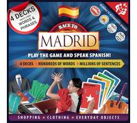 KLOO Race to Madrid | Learn Spanish Board Game | 4 Decks | 1-4 Players | Fun Spanish Learning Game for Families, Kids & Adults | Race Through Spain | Build Sentences, Tenses & Everyday Phrases