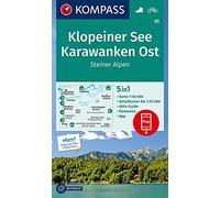 Klopeiner See, Karawanken Ost, Steiner Alpen + Aktiv Guide (65): 5in1 Wanderkarte mit Panorama, Aktiv Guide und Detailkarten inklusive Karte zur offline Verwendung in der KOMPASS-App. Fahrradfahren.