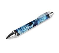KLOPH 3D Print Blue Skull Ballpoint Pens Retractable Rolling Ball Gel Pen Refillable Luxury Executive Writing Pens