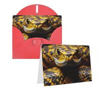 KLOPH All Occasion Greetings Cards with Envelopes Thinking of You Card Blank Note Card Yellow Snake Greeting Cards for Birthday, Baby Shower, Congratulations Wedding ThankYouCard