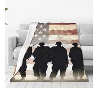 KLOPH Armed Forces Day American Throw Blanket 40"x30" Flannel Fluffy Warm Blanket for Couch, Reversible Plush Blankets for Bed, Comfy Fuzzy Blanket for Sofa, Plush Lightweight-Blankets for All Season