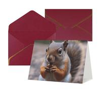 KLOPH Cute Squirrel Greeting Card with Envelopes Blank Thank You Cards Cute Blank Notecards Birthday Card Mother's DayCard Wedding Christmas Halloween All Occasion Greeting Cards