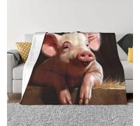 KLOPH Smiling Throw Blanket 40"x30" Flannel Fluffy Warm Blanket for Couch, Reversible Plush Blankets for Bed, Comfy Fuzzy Blanket for Sofa, Plush Lightweight-Blankets for All Season