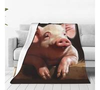 KLOPH Smiling Throw Blanket 60"x50" Flannel Fluffy Warm Blanket for Couch, Reversible Plush Blankets for Bed, Comfy Fuzzy Blanket for Sofa, Plush Lightweight-Blankets for All Season