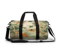 KLOPH Sports Gym Bag for Women Men Travel Duffel Bag Chinese Fish Pattern Weekender Bag Canvas Carry on Overnight Bag for Travel Swimming Fitness Workout Sports Duffle Bag, 17.7in/9in/9in, style-3,