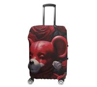 KLOPH Travel Luggage Cover Suitcase Protector Bear Among The Roses Elastic Washable Suitcase Cover Anti-scratch Spandex Baggage Covers Fits 18-32 Inch Luggage, style-2, M