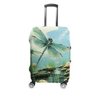 KLOPH Travel Luggage Cover Suitcase Protector Dragonflies in Flight Elastic Washable Suitcase Cover Anti-scratch Spandex Baggage Covers Fits 18-32 Inch Luggage, style, L