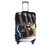 KLOPH Travel Luggage Cover Suitcase Protector Elastic Washable electric guitar Suitcase Cover Anti-scratch Spandex Baggage Covers Fits 18-32 Inch Luggage, Black, S