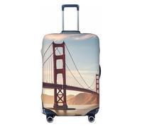KLOPH Travel Luggage Cover Suitcase Protector Elastic Washable Golden Gate Bridge Suitcase Cover Anti-scratch Spandex Baggage Covers Fits 18-32 Inch Luggage, Black, XL