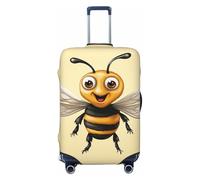 KLOPH Travel Luggage Cover Suitcase Protector Elastic Washable Honey Bee Suitcase Cover Anti-scratch Spandex Baggage Covers Fits 18-32 Inch Luggage, Black, M