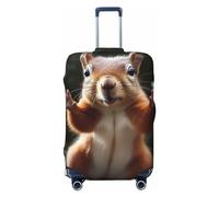 KLOPH Travel Luggage Cover Suitcase Protector Elastic Washable Squirrel Funny Animal Suitcase Cover Anti-scratch Spandex Baggage Covers Fits 18-32 Inch Luggage, Black, S