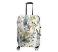 KLOPH Travel Luggage Cover Suitcase Protector Hand Drawn Rabbit Elastic Washable Suitcase Cover Anti-scratch Spandex Baggage Covers Fits 18-32 Inch Luggage, style-4, M