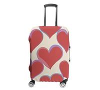 KLOPH Travel Luggage Cover Suitcase Protector Red Hearts Elastic Washable Suitcase Cover Anti-scratch Spandex Baggage Covers Fits 18-32 Inch Luggage, color-3, L