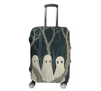 KLOPH Travel Luggage Cover Suitcase Protector Three White Ghosts Elastic Washable Suitcase Cover Anti-scratch Spandex Baggage Covers Fits 18-32 Inch Luggage, style, M