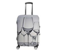 KLOPH Travel Luggage Cover Suitcase Protector Wine Glasses Elastic Washable Suitcase Cover Anti-scratch Spandex Baggage Covers Fits 18-32 Inch Luggage, color-4, L