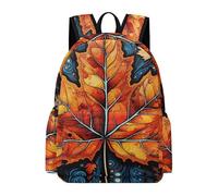 KLOPH Yellow Maple Leaves Travel Backpack for Men Women 15.6 Inch Laptop Backpacks Carry On Backpack Work Business Backpacks