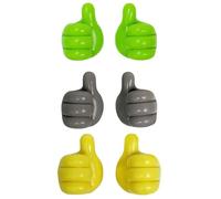 KLOPINXINGH self-adhesive wall hooks -6 colored thumb hooks suitable for home office organization