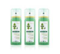 Klorane Nettle Dry Shampoo Travel-Sized 3 To Go Bundle for Oily Hair