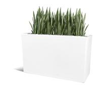 Kloris Modern Rectangular Planter Box Polyethylene 80 x 30 cm H 50 cm White Made in Italy