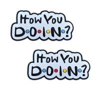 KLORIZ 2 PCS How You Doing Embroidery Iron On Patch Text Slogan Fabric Clothing Accessories