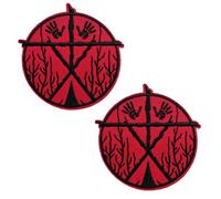 KLORIZ 2 PCS The Witch Project Embroidered Iron On Patches Halloween Horror Movie Blair Applique Backpacks Jeans Accessories
