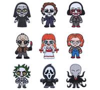KLORIZ 9 PCS Horror Movie Embroidered Iron On Patches, DIY Backpack Accessories
