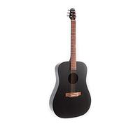 KLOS Black Carbon Fiber Full Size Acoustic Guitar Kit with Gig Bag, Strap, Capo, and more